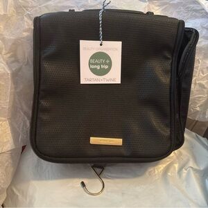 Tartan + Twine Black Hanging Travel Cosmetic Makeup Bag